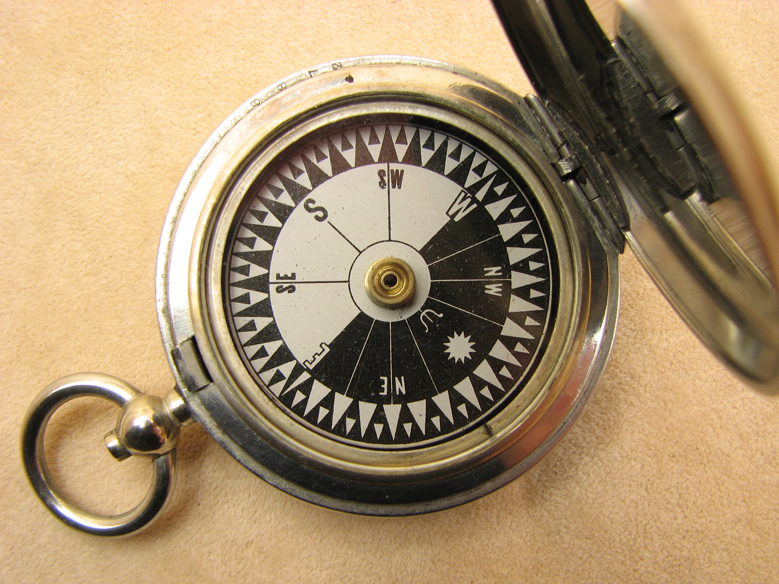 WW1 Dennison MK V pocket compass with Singers Patent style dial - dated 1916